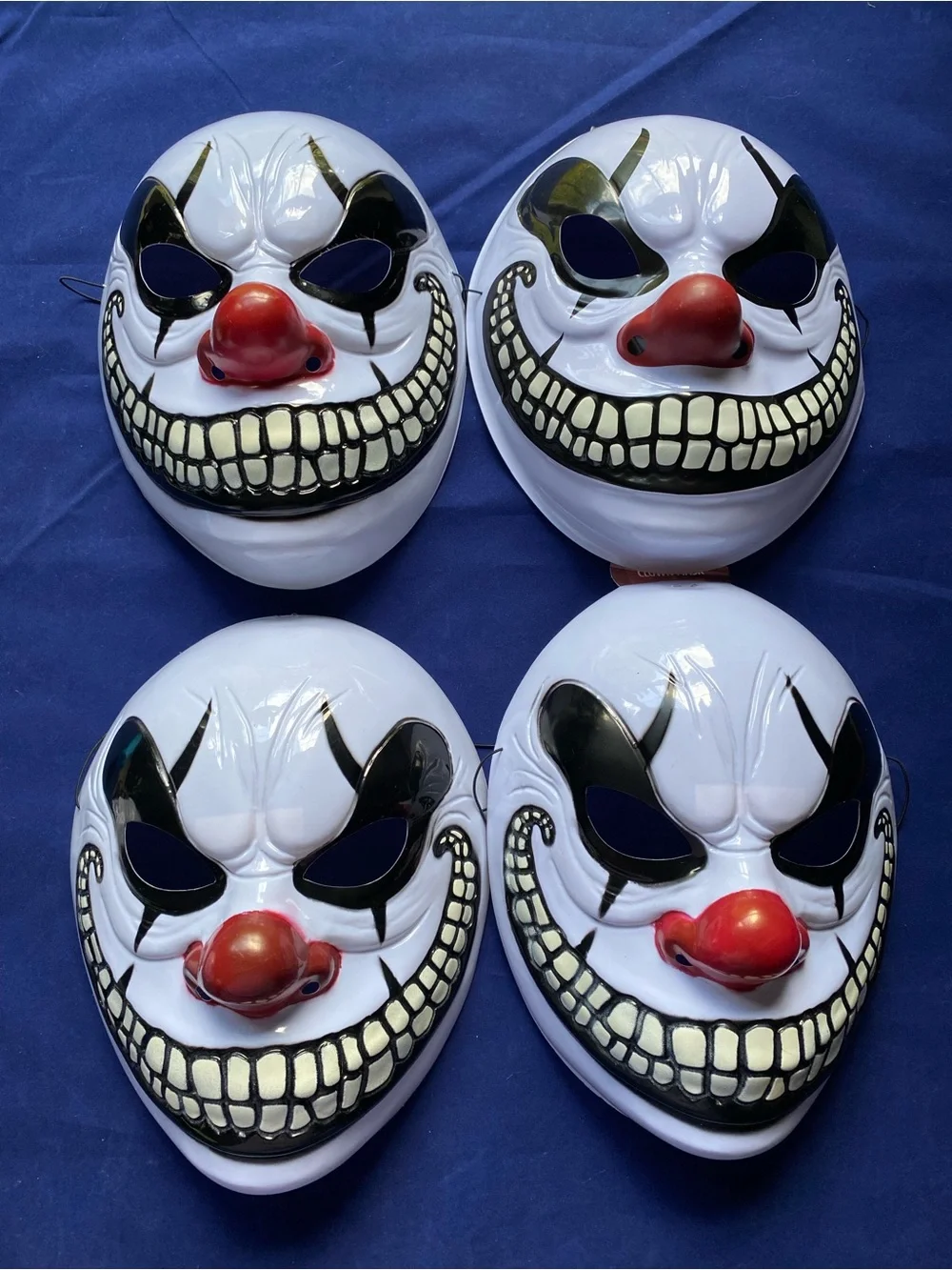 New Set of 4 Scary Clown Masks for Halloween